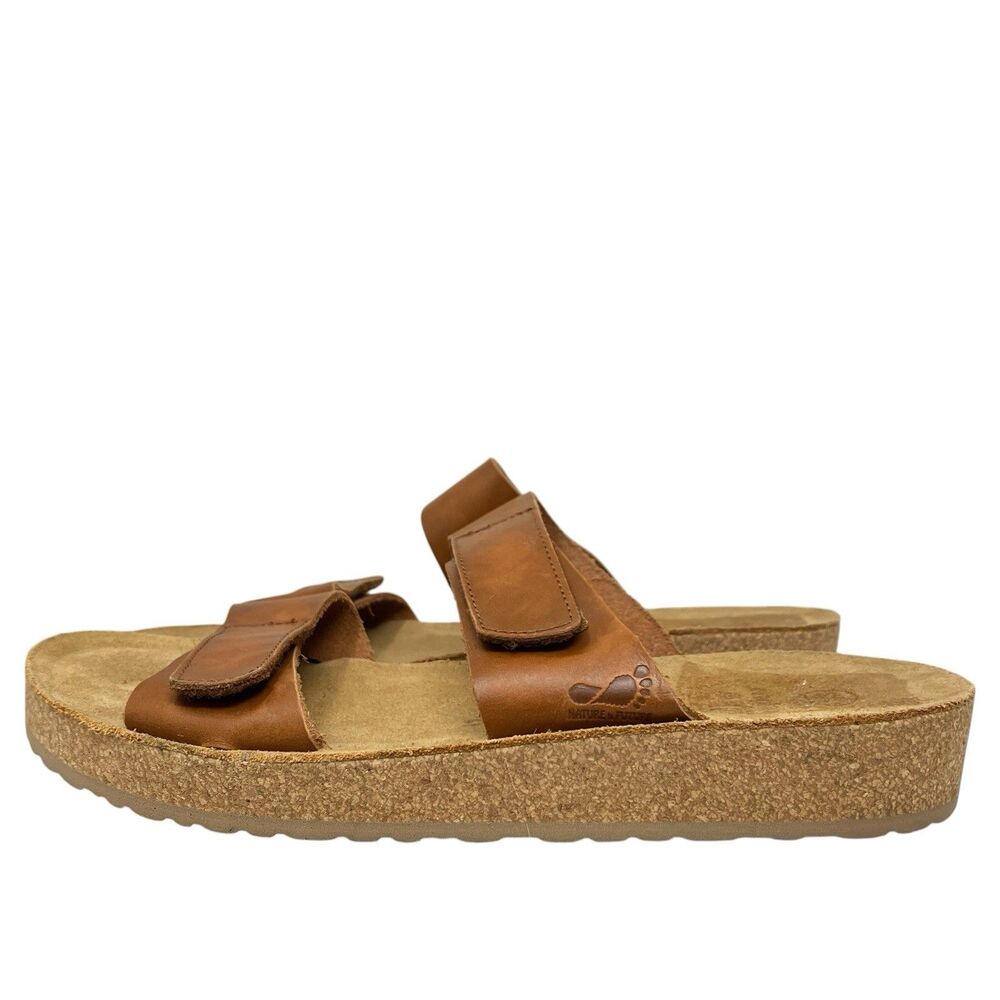 Mobil’s Leather Cork Sandals Brown Double Strap Womens 11‎ EU 41 - Picture 5 of 14